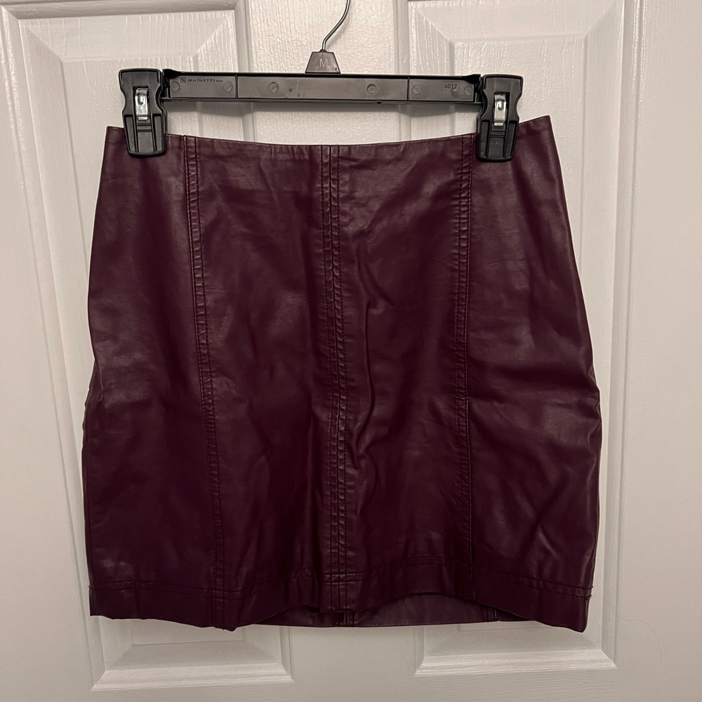 Free People Vegan Leather Skirt